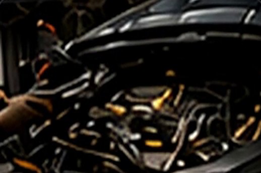 Motor de coche en revisión