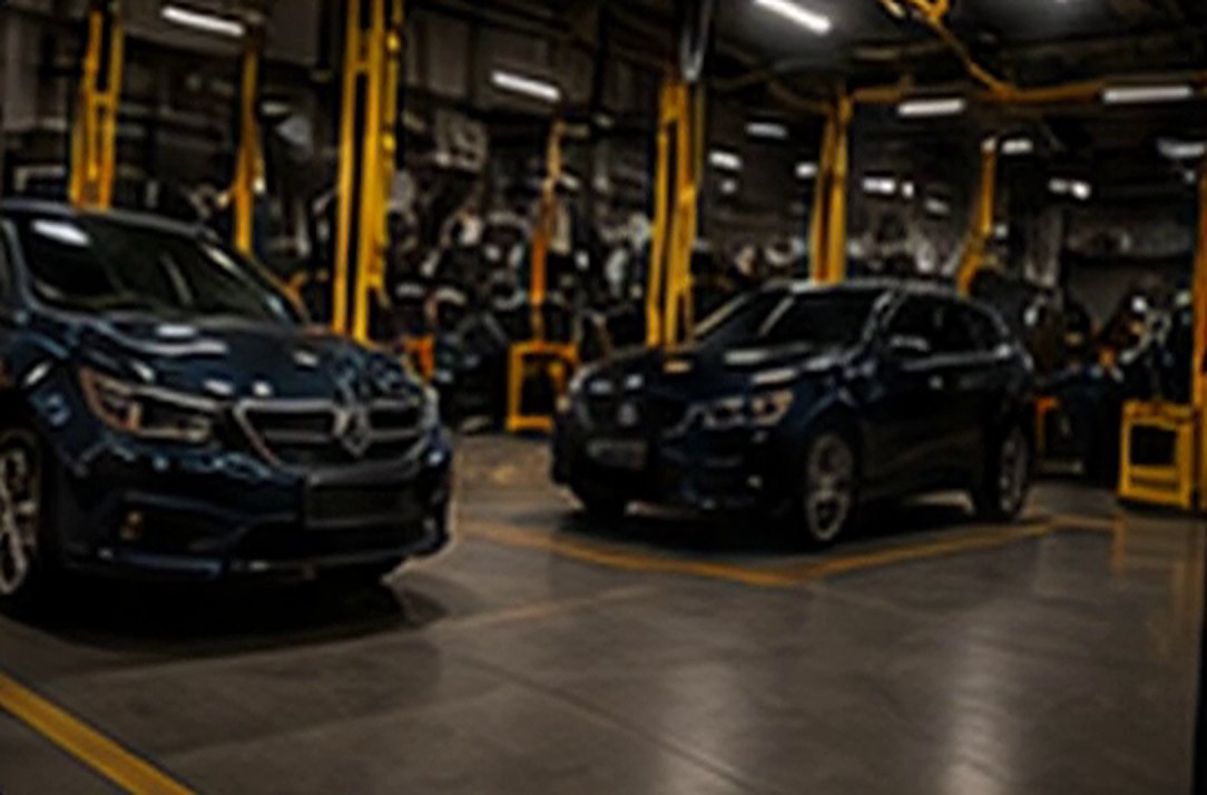Interior del Taller MotorPro con varios coches